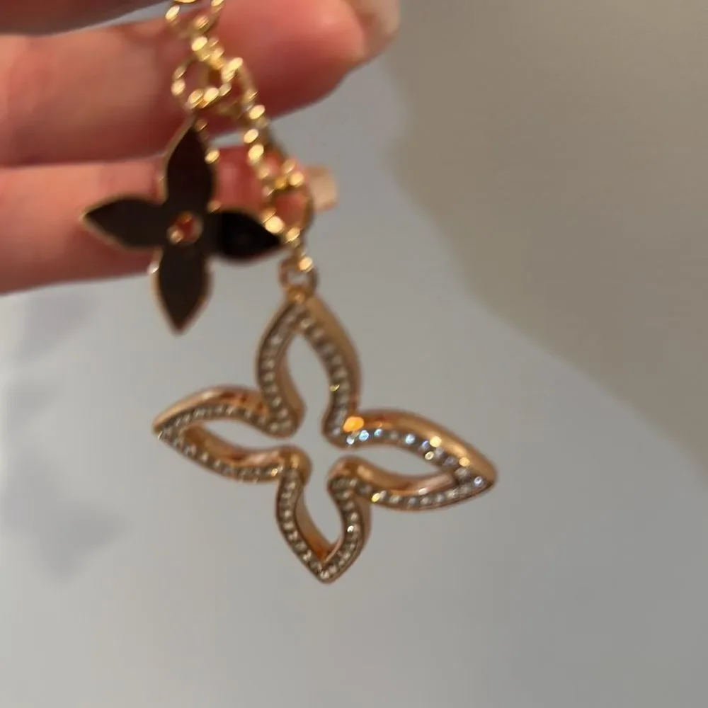 Fashion Jewelry Gold Flower Keychain